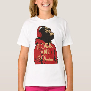 Gorilla Rock And Roll Kapuzenpullover T-Shirt
