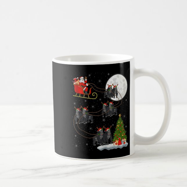 Gorilla Santa Sleigh Flying Funny Magical Christma Kaffeetasse (Rechts)