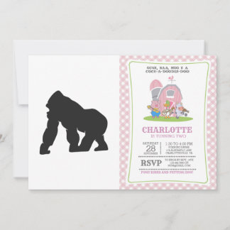 Gorilla-Silhouette Einladung