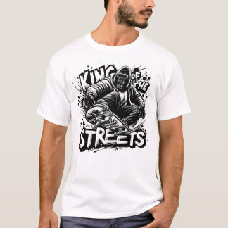 Gorilla Skateboarding - King of the Streets lustig T-Shirt