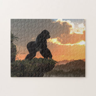 Gorilla-Sonnenuntergang Puzzle