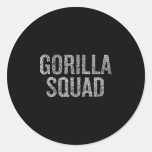 Gorilla Squad Funny Animal Lover Spaß Runder Aufkleber
