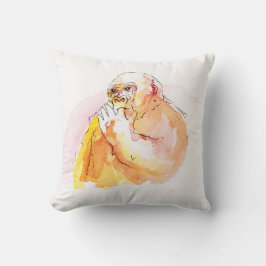 Gorilla sucking fingers Cushion 指しゃぶりのゴリラクッション Kissen