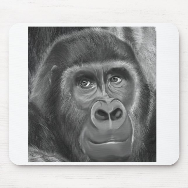 Gorilla sucking fingers MousePad2  指しゃぶりのゴリラトートバッグ Mousepad (Vorne)