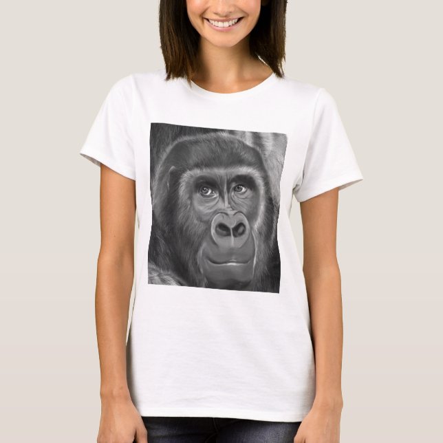 Gorilla sucking fingers T-shirt2指しゃぶりのゴリラTシャツ T-Shirt (Vorderseite)