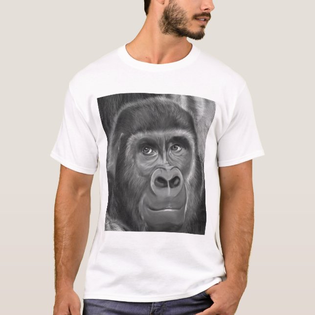 Gorilla sucking fingers T-shirt2指しゃぶりのゴリラTシャツ T-Shirt (Vorderseite)