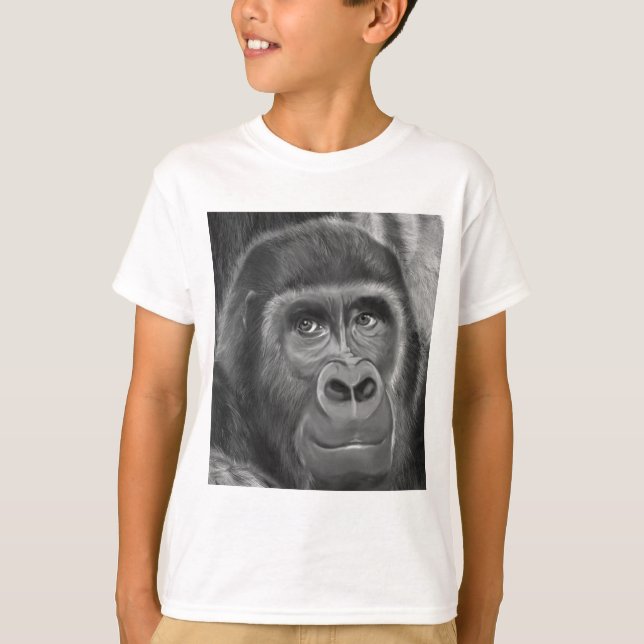 Gorilla sucking fingers T-shirt 2指しゃぶりのゴリラ (Vorderseite)