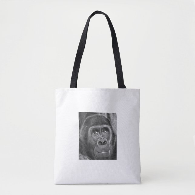 Gorilla sucking fingers Tote bag2  指しゃぶりのゴリラトートバッグ (Vorderseite)