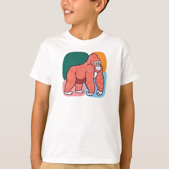 Gorilla T-Shirt – Cool Funny Animal Tee for Kids (Vorderseite)