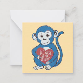 Gorilla "Tag You re It" Valentinkarte Mitteilungskarte