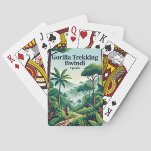 Gorilla-Trekking Bwindi-undurchdringlicher Wald Ug Spielkarten