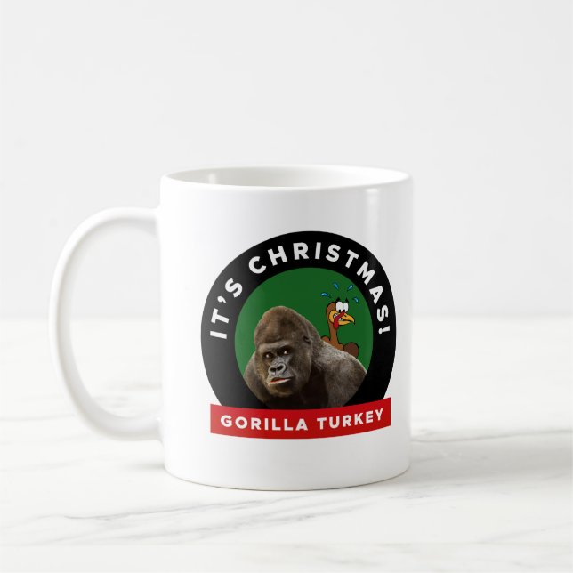 Gorilla Türkei Weihnachtsabend Pub Kaffeetasse (Links)