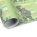 Gorilla Ugly Christmas Sweater Wildlife Series Geschenkpapier<br><div class="desc">Gorilla Wildlife Frohe Weihnachten hässlich Sweater Stil Geschenk Wrapping Papier. Fügen Sie die fertigen Touchs dem Geschenk hinzu,  indem Sie es in diese Gorilla Wildlife Serie verpacken. Ändern Sie die Hintergrundfarbe in eine beliebige Farbe. Das perfekte Geschenk erfordert das perfekte Verpackungspapier.</div>