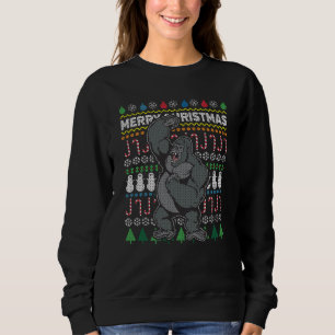 Gorilla Ugly Christmas Sweater Wildlife Series Sweatshirt
