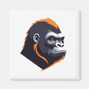 Gorilla Vector Art Animal Modern Urban Graphic Magnet