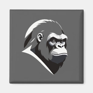 Gorilla Vector Art Animal Modern Urban Graphic Magnet