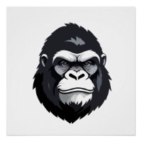 Gorilla Vector Art Animal Modern Urban Graphic