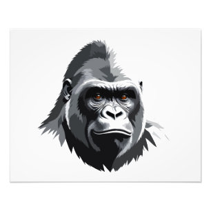 Gorilla Vector Graphic Art Portrait Animal Spirit Fotodruck