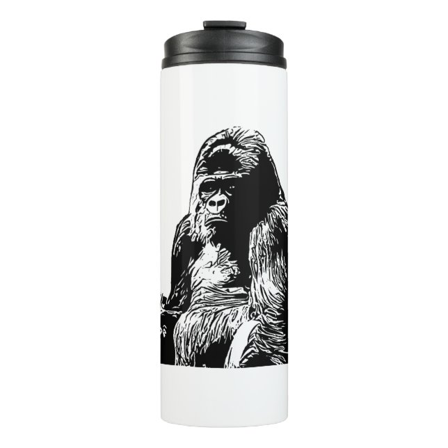 Gorilla Vektor Thermosbecher (Vorderseite)