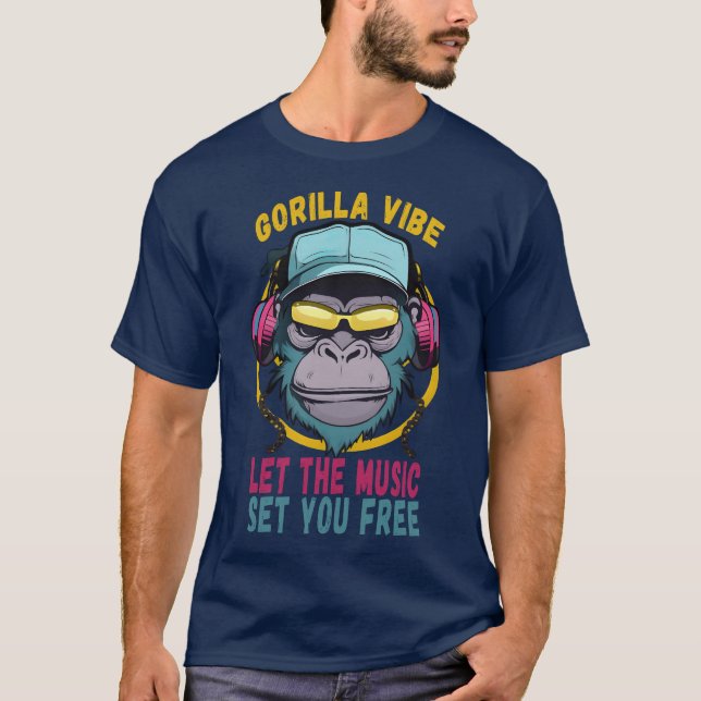 gorilla vibe lasse das Set, das Sie kostenlos T-Shirt (Vorderseite)