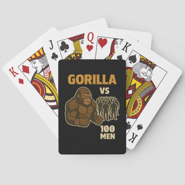 Gorilla vs 100 men epic battle spielkarten (Rückseite)