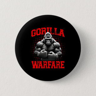 Gorilla Warfare Ape Boxing Muscular Gorilla Boxer Button