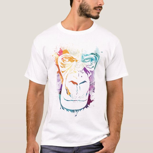 Gorilla Watercolor T-Shirt (Vorderseite)