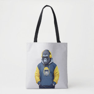 Gorilla Wearing Hoodie Funny Coole Tierart