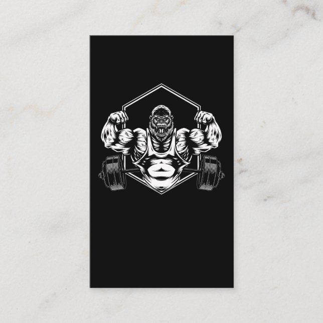 Gorilla Weighthiebing Motivation Visitenkarte (Vorderseite)