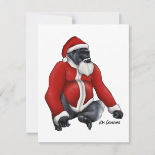 Gorilla - Weihnachtskarte Feiertagskarte
