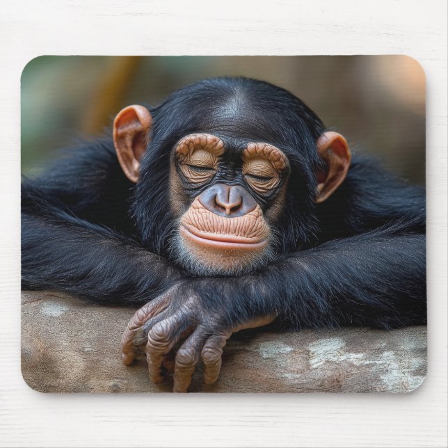 Gorilla Wildtier entspanntes Porträt Mousepad (Vorne)