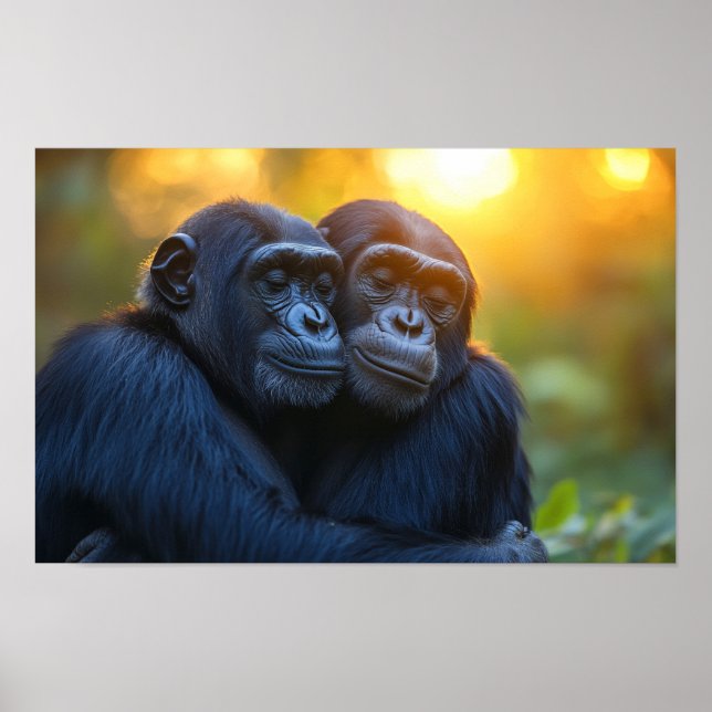 Gorilla Wildtier entspanntes Porträt Poster (Vorne)