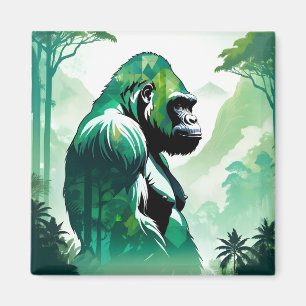 Gorilla Wildtiere Natur Dschungel Magnet