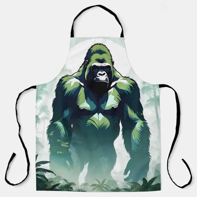 Gorilla Wildtiere Natur Dschungel Schürze (Vorderseite)