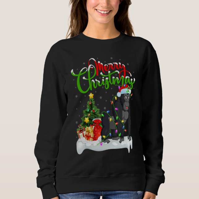 Gorilla   Xmas Decorations Santa Gorilla Christmas Sweatshirt (Vorderseite)