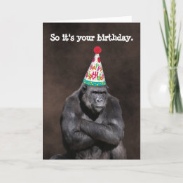 Gorilla Yay Geburtstag Karte