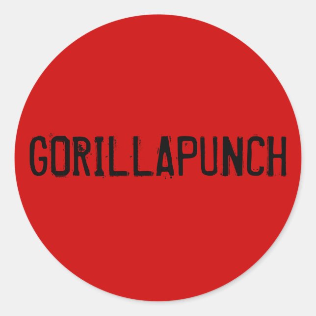 GORILLAPUNCH STICKER RED (Vorderseite)