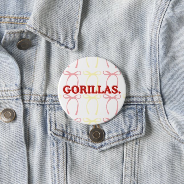 Gorillas-Bogenknopf Button (Beispiel)