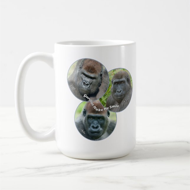 Gorillas bringen mich zum Lächeln Kaffeetasse (Links)