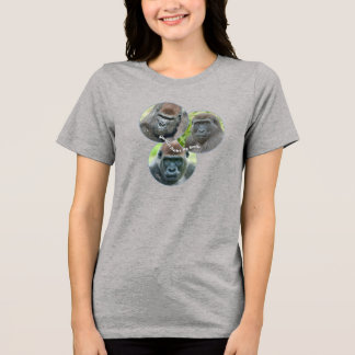 Gorillas bringen mich zum Lächeln Tri-Blend Shirt