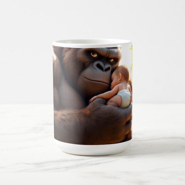 Gorillas Embrace Kaffeetasse (Mittel)