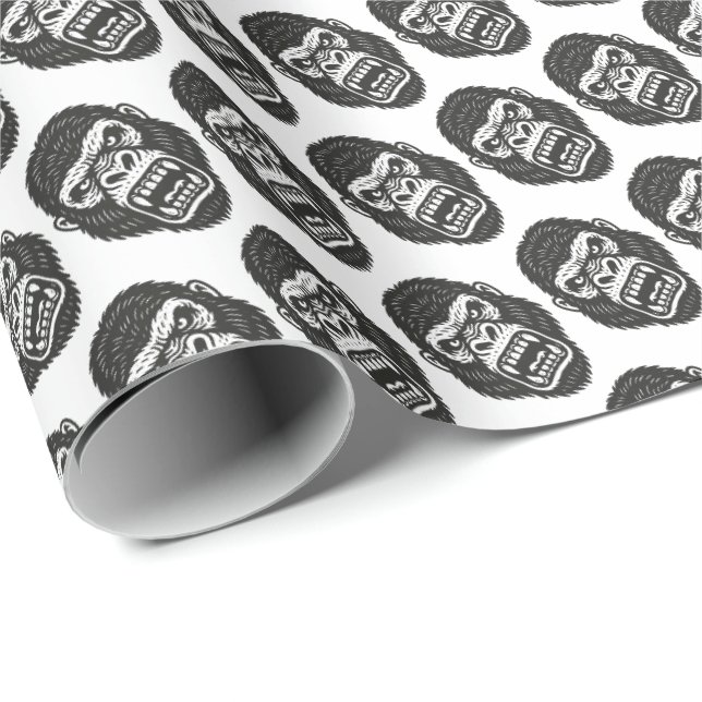 Gorillas Geschenkpapier (Rolleneckpunkt)