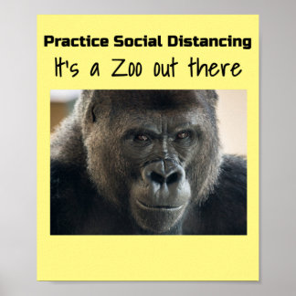 Gorillas im Riot von Midst Corona am Funnycomb Poster