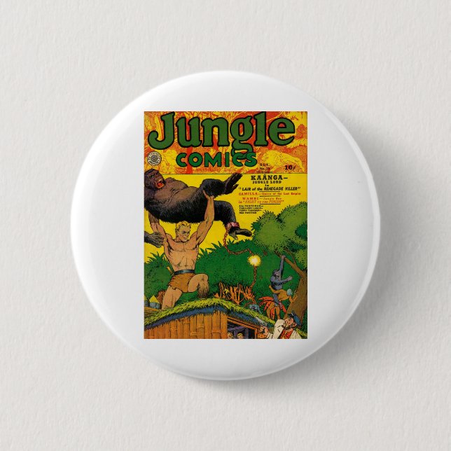 Gorillas - Jungle Boy - Sumpf - Waffe - Starker Ty Button (Vorderseite)