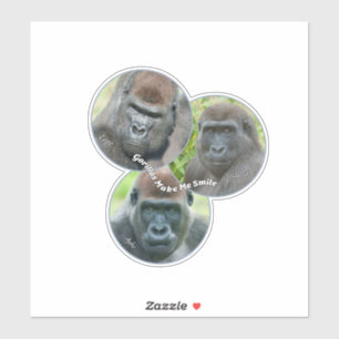 Gorillas lassen mich lächeln aufkleber
