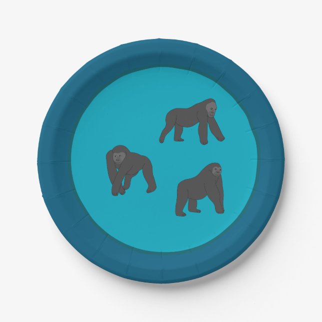 Gorillas Pappteller (Vorderseite)