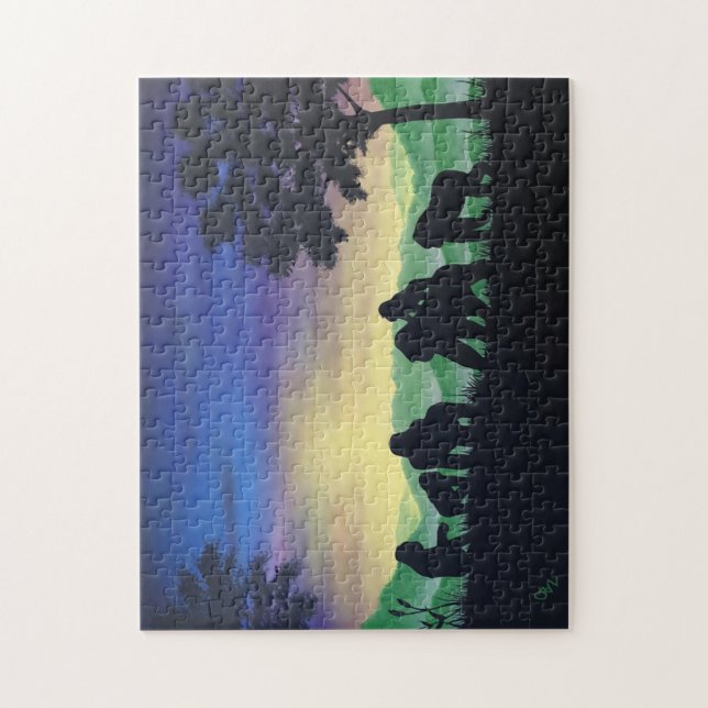 Gorillas Poster "Family" Puzzle (Vertikal)