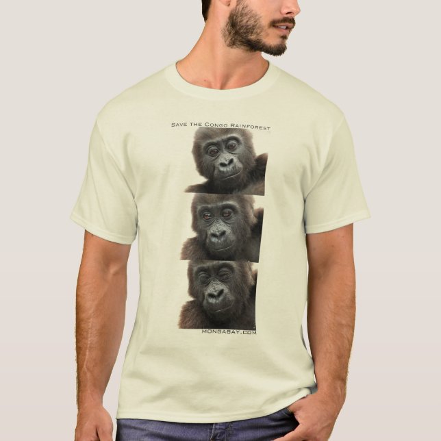 Gorillas: Retten Sie den der Kongo-Regenwald T-Shirt (Vorderseite)