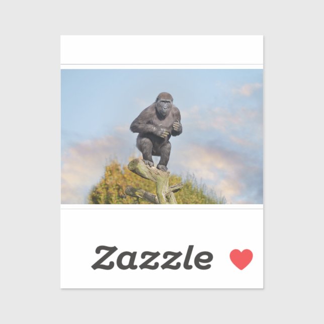 Gorillas Tree-Balancing Act Aufkleber (Blatt)