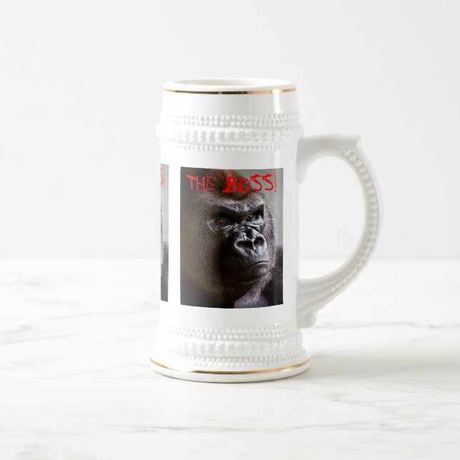 GorillaSilverback Chef-König Sized Stein Bierglas (Rechts)